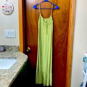 Urban outfitters green floral mqxi dress